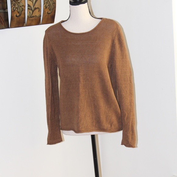 Chico's, Brown Light summer sweater long sleeve - Picture 1 of 5